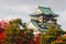 Osaka Castle is a Japanese castle Autumn season in ChÅ«Å-ku, Os